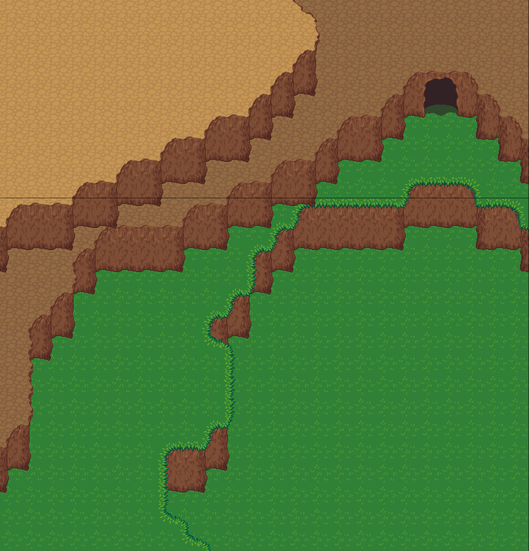 LPC cliffs/mountains with grass top and more! | Liberated Pixel Cup